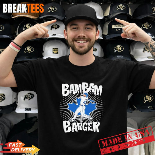 Addison Barger Toronto Blue Jays MLB BamBam Slugger Swing T-Shirt Unisex T-shirt, Sweatshirt, Hoodie, Long Sleeve Tee - T-Shirt, Sweatshirt, Hoodie