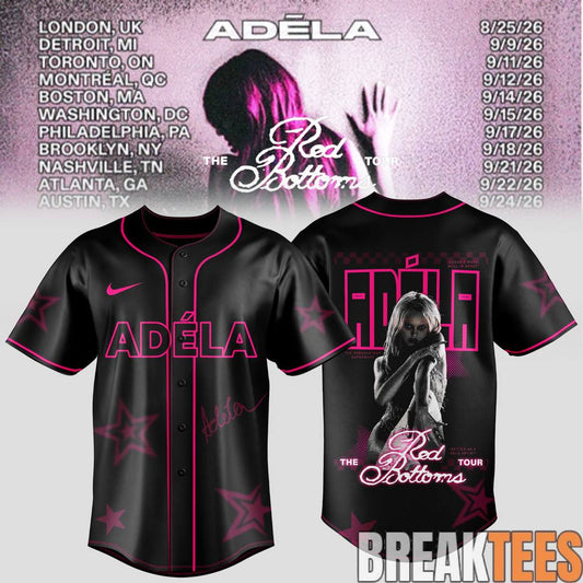 Adla The Red Bottoms Tour 2026 Baseball Jersey Unisex T-shirt, Sweatshirt, Hoodie, Long Sleeve Tee - T-Shirt, Sweatshirt, Hoodie