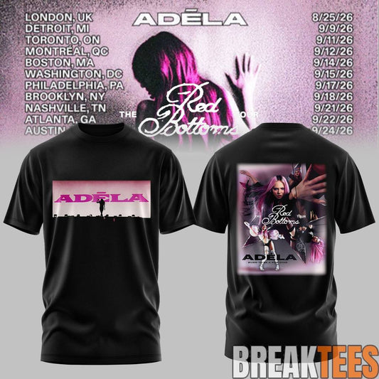 Adla The Red Bottoms Tour 2026 Shirt Unisex T-shirt, Sweatshirt, Hoodie, Long Sleeve Tee - T-Shirt, Sweatshirt, Hoodie