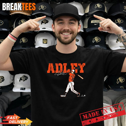 Adley Rutschman Baltimore Baseball Swing Graphic Shirt Unisex T-shirt, Sweatshirt, Hoodie, Long Sleeve Tee - T-Shirt, Sweatshirt, Hoodie