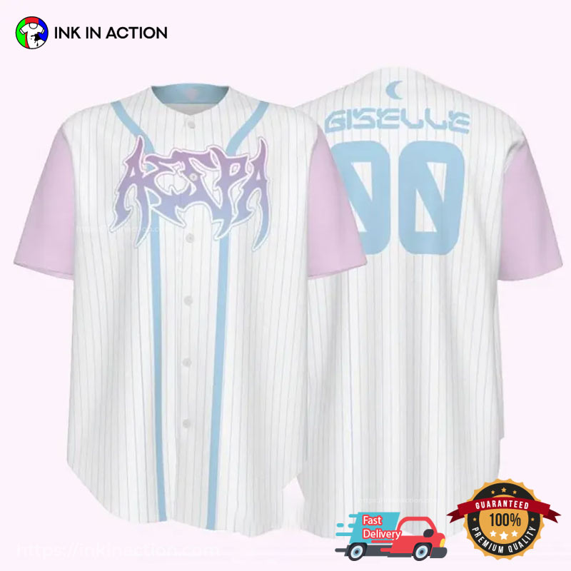Aespa Kpop Baseball Jersey baseball jersey product view 1