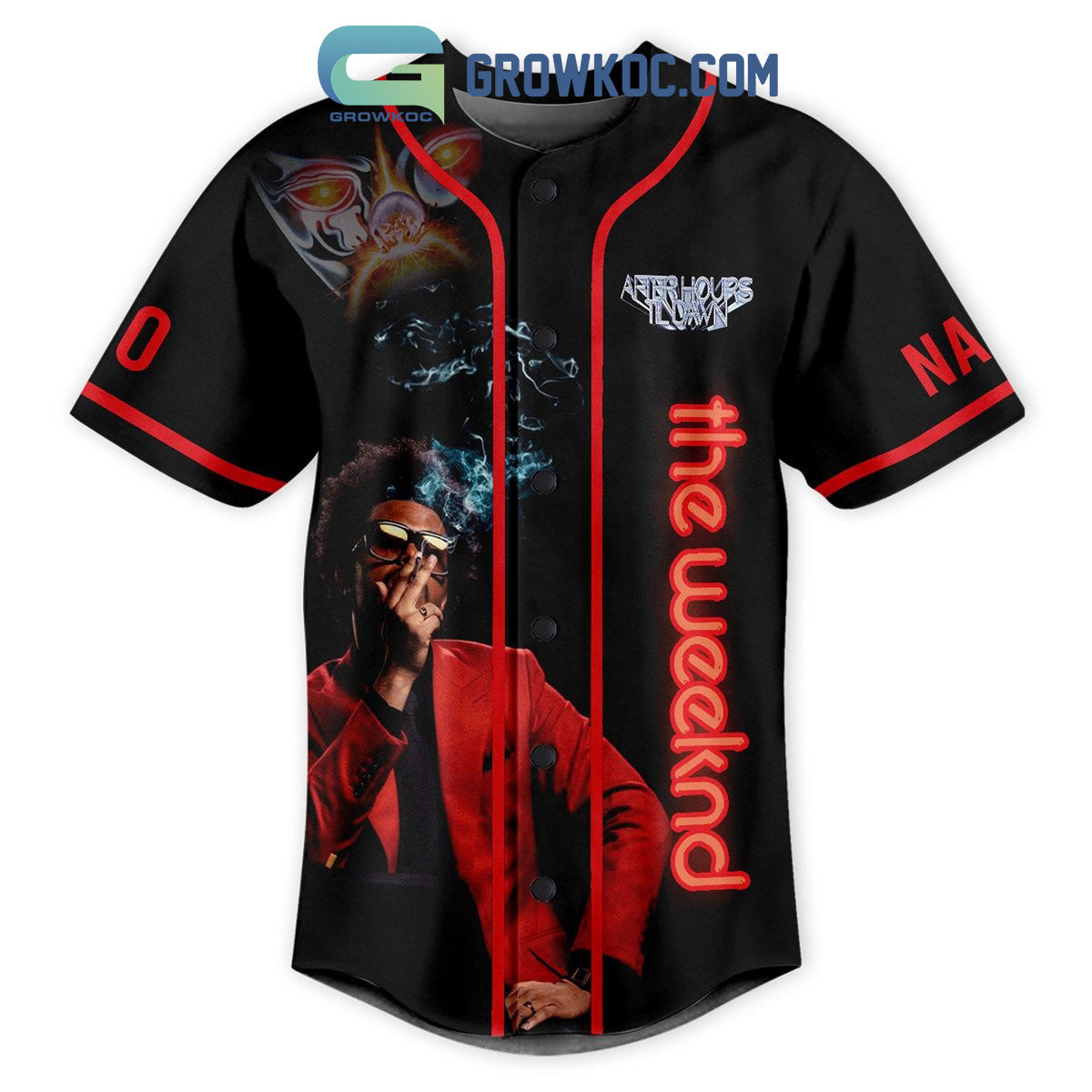 After Hours Til Dawn Everybody’s Working For The Weeknd Personalized Baseball Jersey baseball jersey product view 2