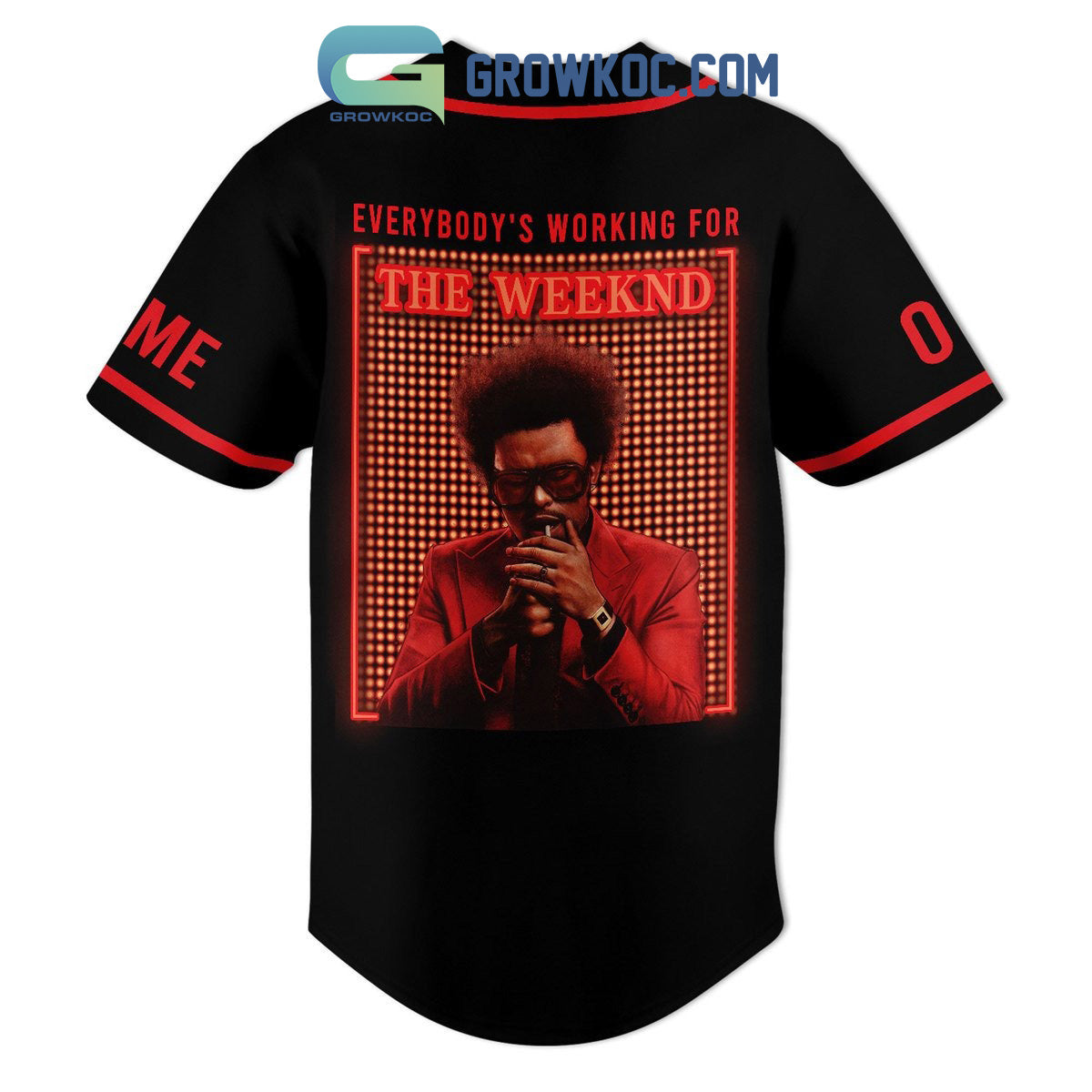 After Hours Til Dawn Everybody’s Working For The Weeknd Personalized Baseball Jersey baseball jersey product view 3