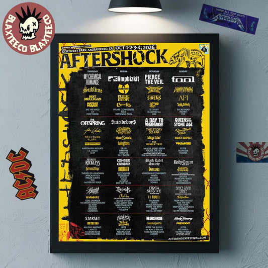 Aftershock 2026 Festival Full Lineup At Discovery Park In Sacramento California On October 1 2 3 4 2026 Home Decor Poster Canvas - T-Shirt, Sweatshirt, Hoodie