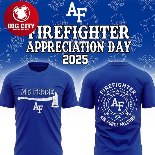 Air Force Falcons NCAA Firefighter Day Of Appreciation 2025 Two Sided Shirt Unisex T-shirt, Sweatshirt, Hoodie, Long Sleeve Tee - T-Shirt, Sweatshirt, Hoodie