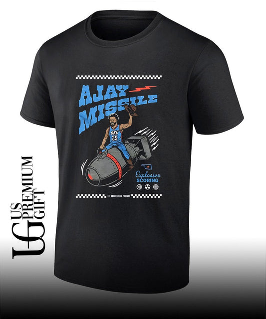 Ajay Missile Explosive Scoring OKC Thunder basketball shirt Unisex T-shirt, Sweatshirt, Hoodie, Long Sleeve Tee - T-Shirt, Sweatshirt, Hoodie