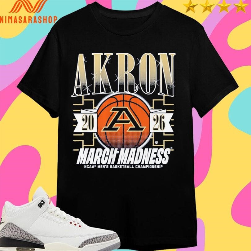 Akron Zips Mbb 2026 March Madness Ncaa Men's - Adult & Kids T-Shirts, Sweatshirts & Hoodies apparel design preview 1