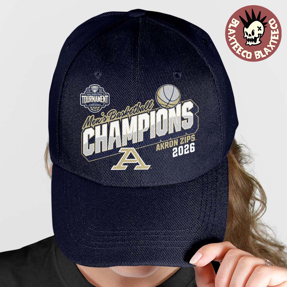 Akron Zips Mens Basketball 2025 2026 MAC Tournament Champions Locker Room Cap Hat Snapback - T-Shirt, Sweatshirt, Hoodie