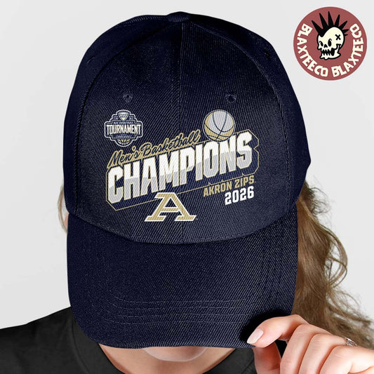 Akron Zips Mens Basketball 2025 2026 MAC Tournament Champions Locker Room Cap Hat Snapback - T-Shirt, Sweatshirt, Hoodie