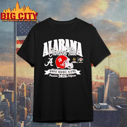 Alabama Football College Football Playoff 2026 Rose Bowl Shirt Unisex T-shirt, Sweatshirt, Hoodie, Long Sleeve Tee - T-Shirt, Sweatshirt, Hoodie