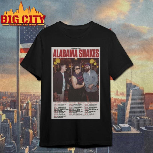 Alabama Shakes US Tour February 2026 Poster Shirt Unisex T-shirt, Sweatshirt, Hoodie, Long Sleeve Tee - T-Shirt, Sweatshirt, Hoodie