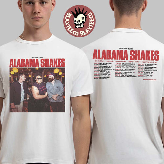 Alabama Shakes USA 2026 Spring Tour Schedule Dates Two Sided T-Shirt Unisex T-shirt, Sweatshirt, Hoodie, Long Sleeve Tee - T-Shirt, Sweatshirt, Hoodie