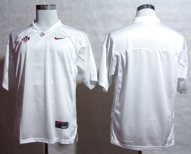 Alabama Blank 2012 SEC Patch White College Football Jersey football jersey product view 1
