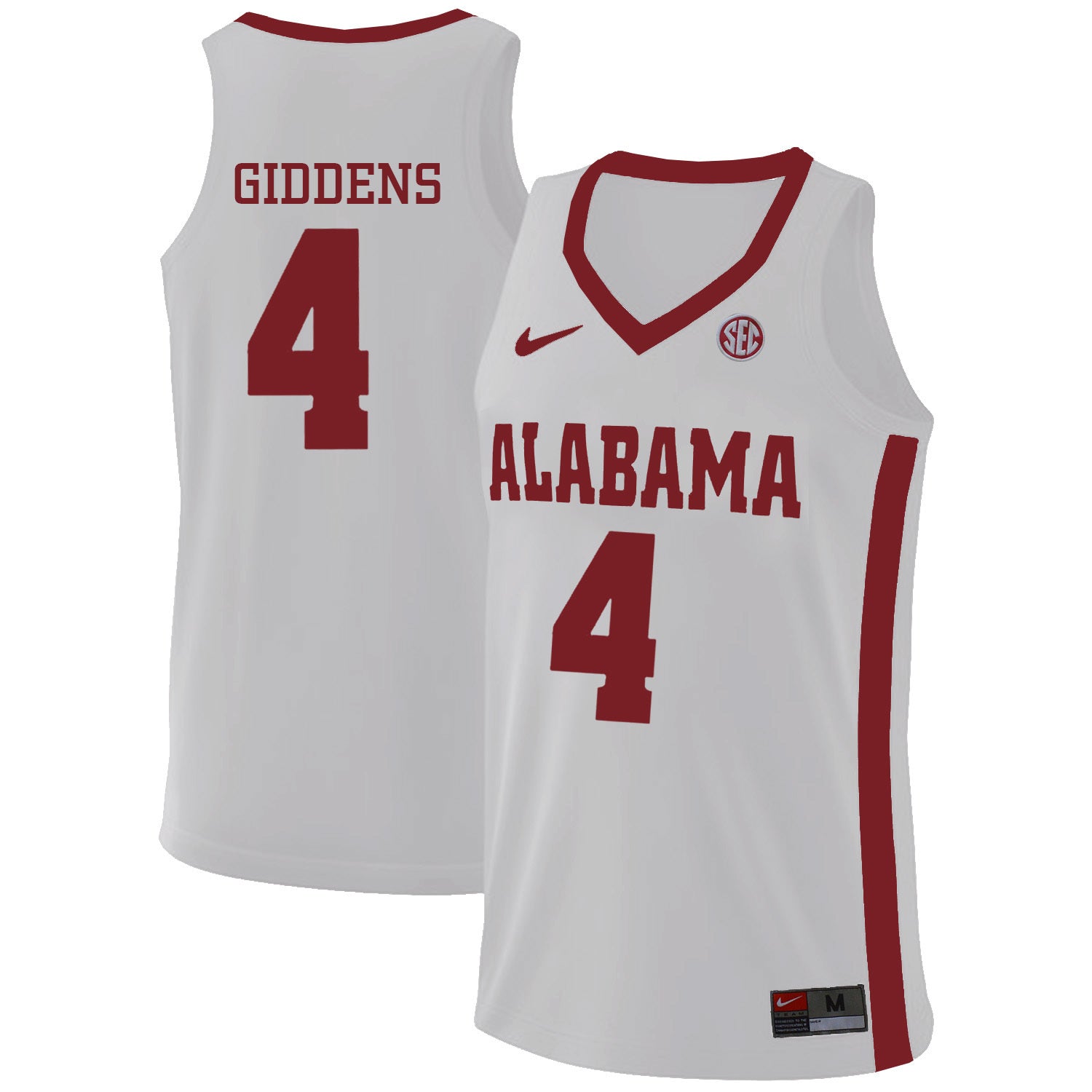 Alabama Giddens 4 White College Football Jersey football jersey product view 1