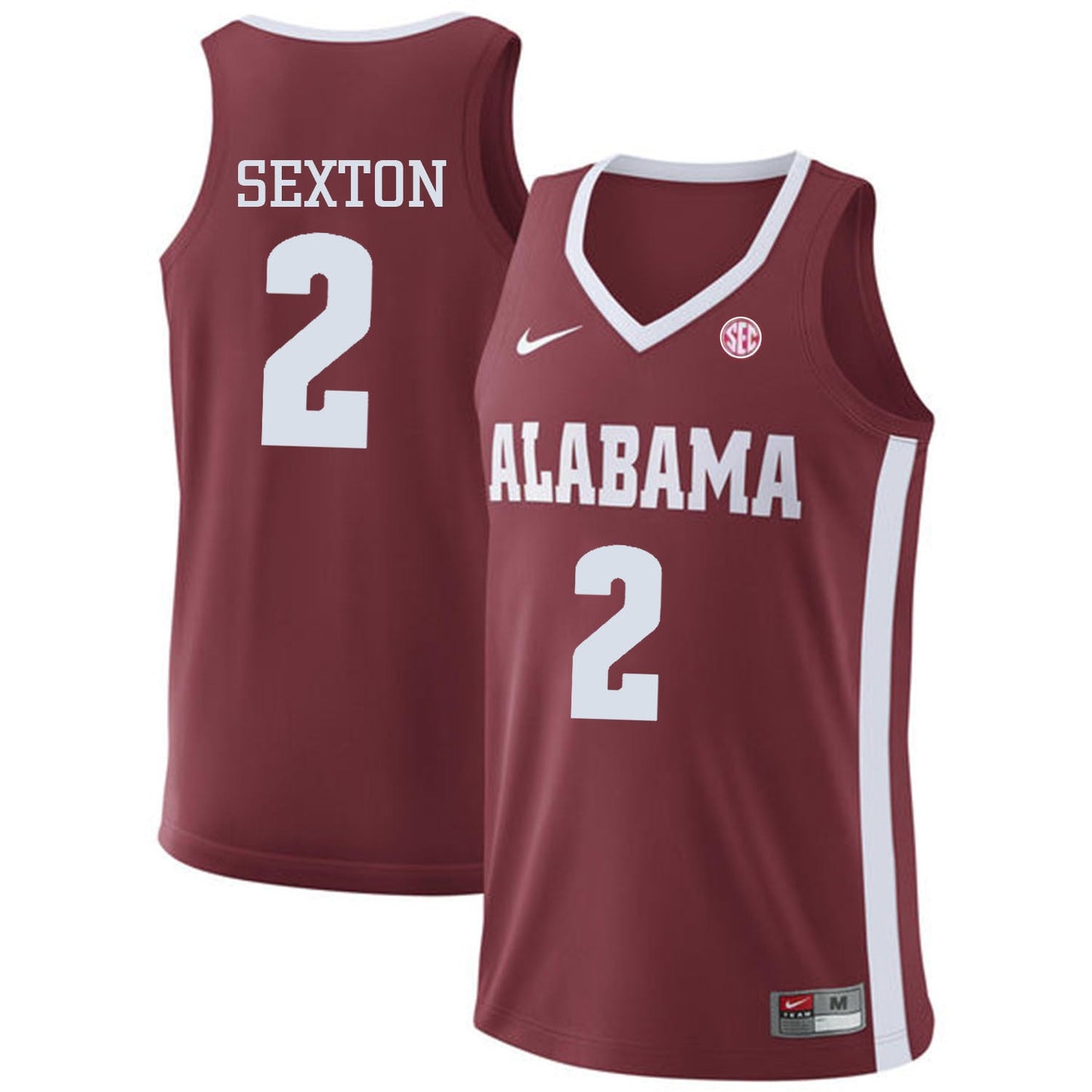 Alabama Sexton 2 Red College Football Jersey football jersey product view 1