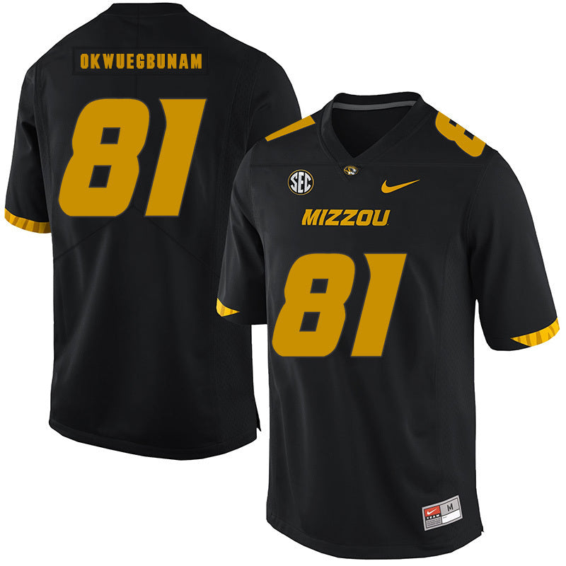 Albert Okwuegbunam 81 Black College Football Jersey football jersey product view 1
