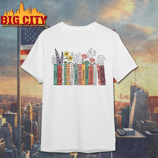 Albums As Books Covers Music Fan shirt Unisex T-shirt, Sweatshirt, Hoodie, Long Sleeve Tee - T-Shirt, Sweatshirt, Hoodie
