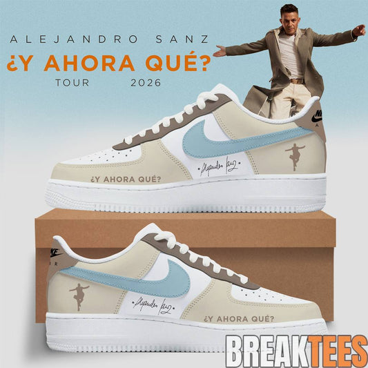 Alejandro Sanz YAQ 2026 Tour Special Air Force 1 Shoes Unisex T-shirt, Sweatshirt, Hoodie, Long Sleeve Tee - T-Shirt, Sweatshirt, Hoodie