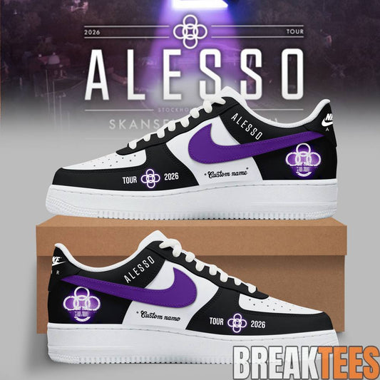 Alesso 2026 Sweden Tour Custom Air Force 1 Shoes Unisex T-shirt, Sweatshirt, Hoodie, Long Sleeve Tee - T-Shirt, Sweatshirt, Hoodie