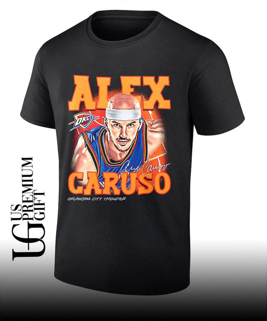 Alex Caruso Oklahoma City Thunder NBA 2026 signature graphic shirt Unisex T-shirt, Sweatshirt, Hoodie, Long Sleeve Tee - T-Shirt, Sweatshirt, Hoodie