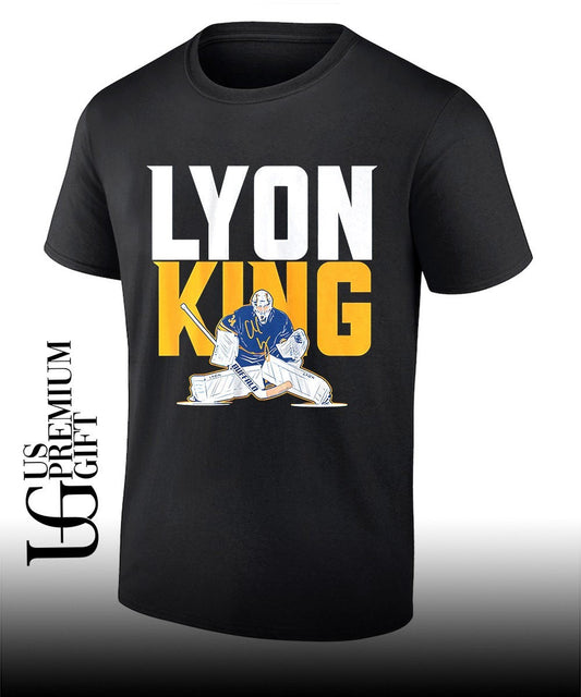 Alex Lyon King The Goalie King Buffalo Sabres hockey shirt Unisex T-shirt, Sweatshirt, Hoodie, Long Sleeve Tee - T-Shirt, Sweatshirt, Hoodie