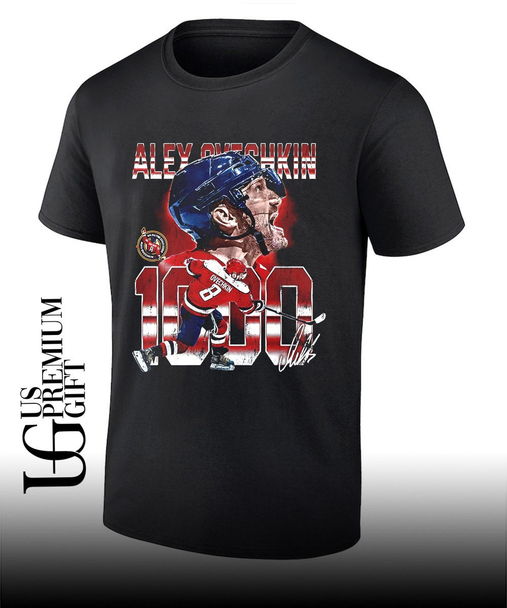Alex Ovechkin 1000 Goals Washington Capitals hockey signature shirt Unisex T-shirt, Sweatshirt, Hoodie, Long Sleeve Tee - T-Shirt, Sweatshirt, Hoodie