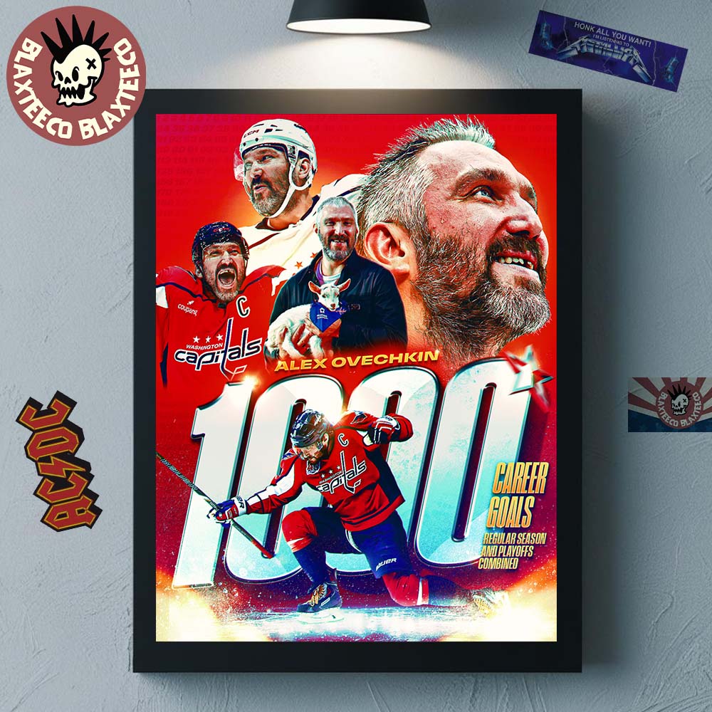 Alex Ovechkin Washington Capitals NHL 1000 Career Goals In Regular Season And Playoffs Combined Home Decor Poster Canvas - T-Shirt, Sweatshirt, Hoodie