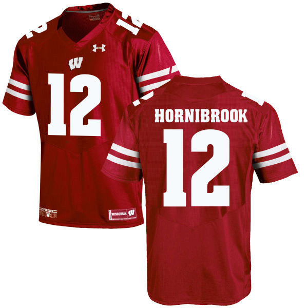 Alex Hornibrook 12 Red College Football Jersey football jersey product view 1