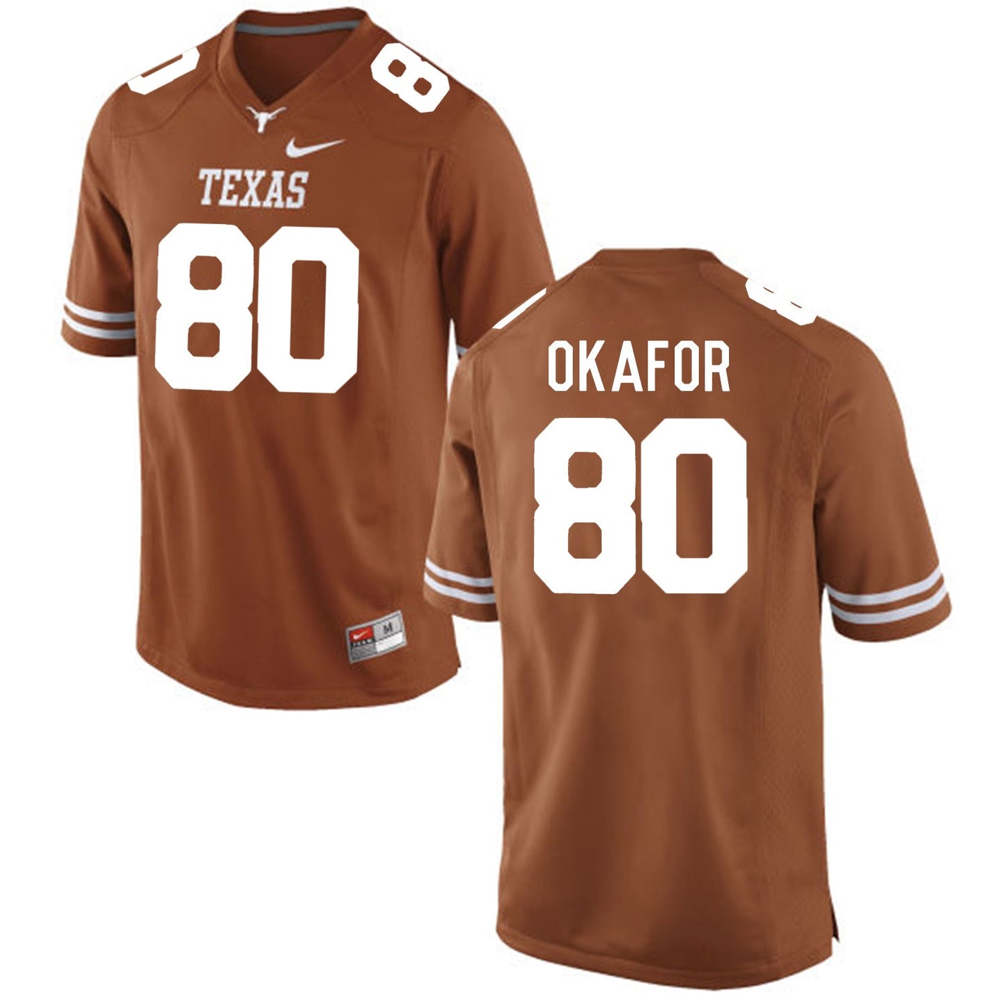 Alex Okafor 80 Brunt Orange College Football Jersey football jersey product view 1