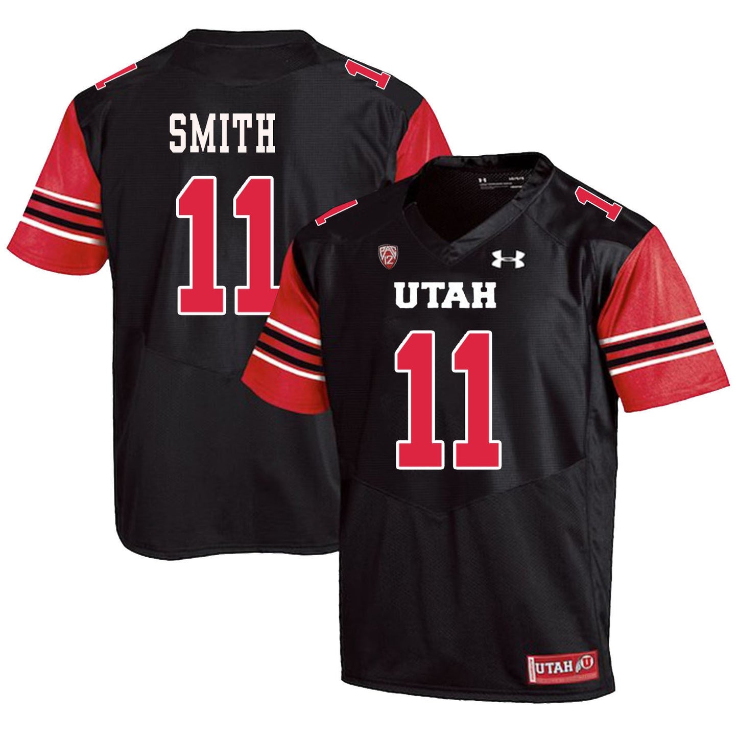 Alex Smith 11 Black College Football Jersey football jersey product view 1
