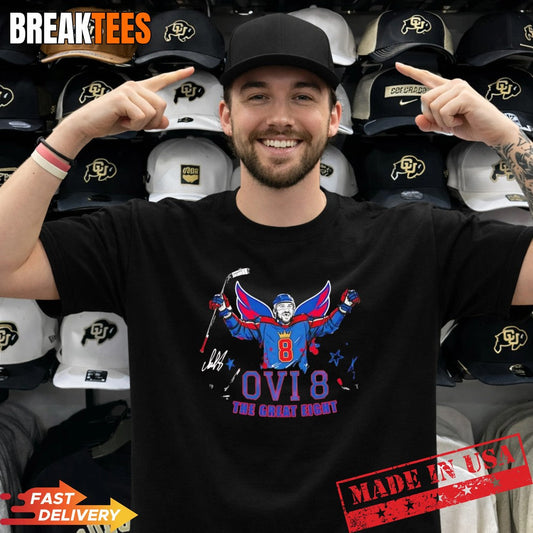 Alexander Ovechkin Washington Capitals NHL the great eight siganture t-shirt Unisex T-shirt, Sweatshirt, Hoodie, Long Sleeve Tee - T-Shirt, Sweatshirt, Hoodie