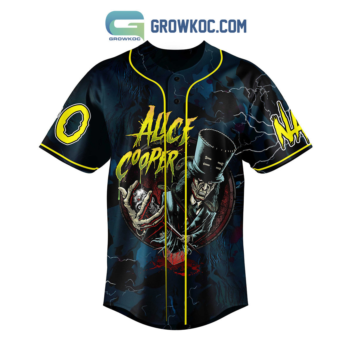 Alice Cooper Comfort Fan Personalized Baseball Jersey baseball jersey product view 2