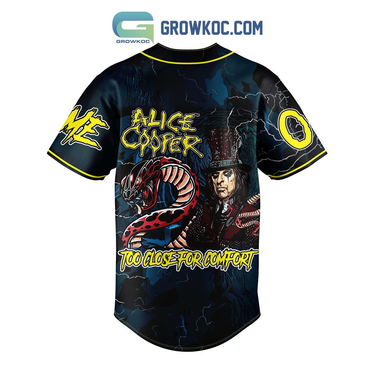 Alice Cooper Comfort Fan Personalized Baseball Jersey baseball jersey product view 3
