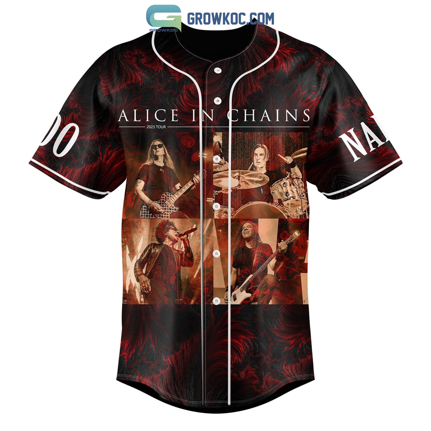 Alice In Chains 2023 Tour Personalized Baseball Jersey baseball jersey product view 1