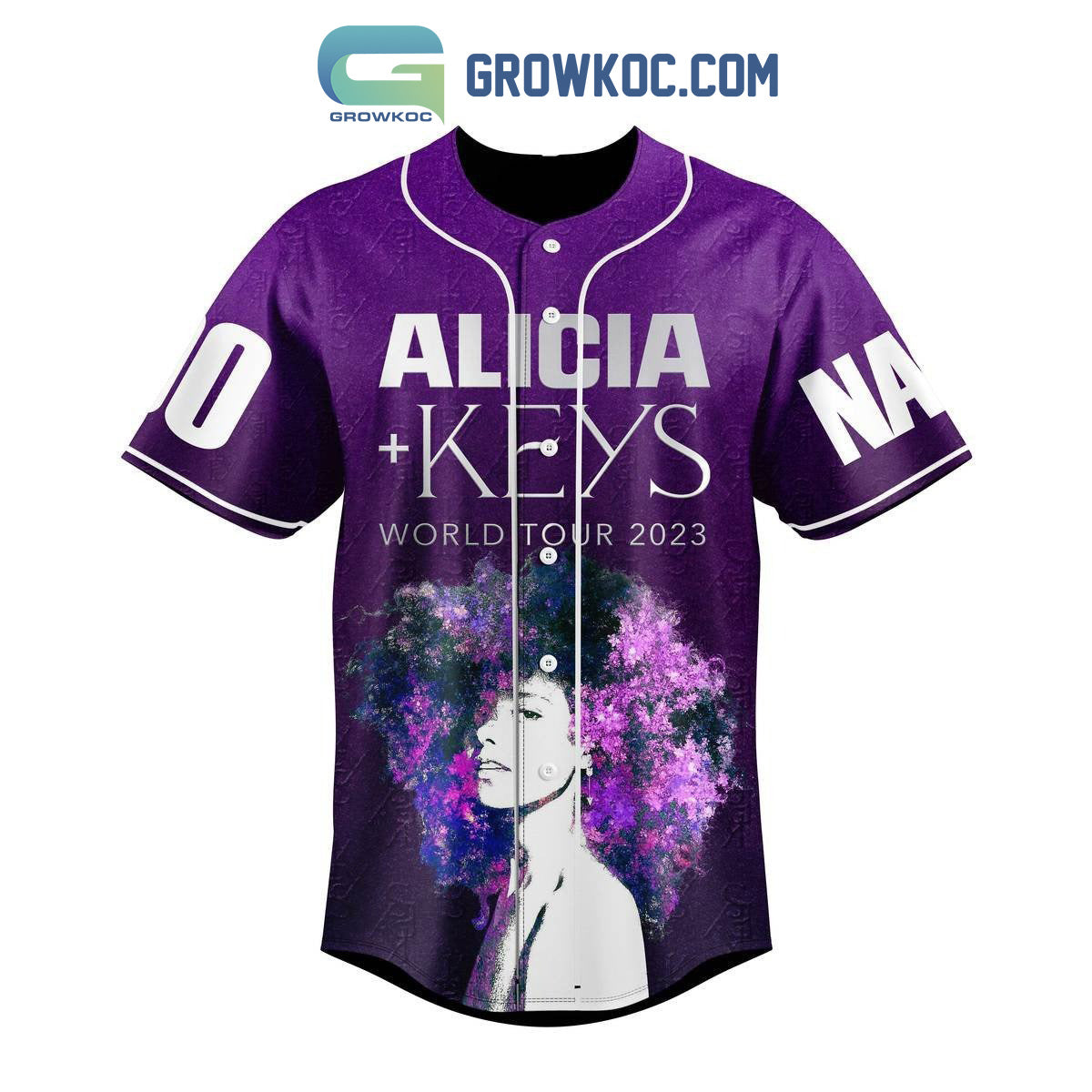 Alicia Keys World Tour 2023 Personalized Baseball Jersey baseball jersey product view 3