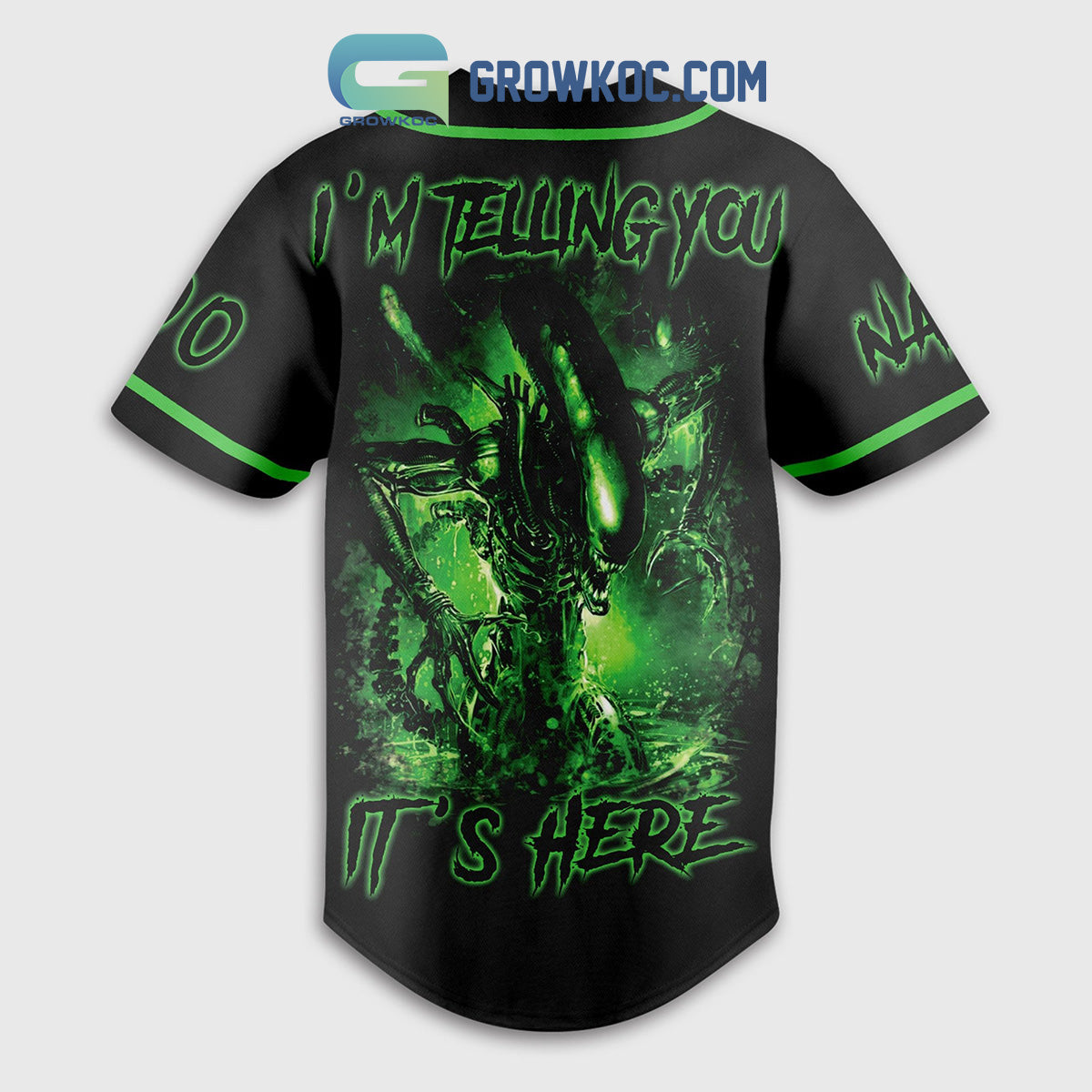 Alien I’m Telling You It’s Here Personalized Baseball Jersey baseball jersey product view 2