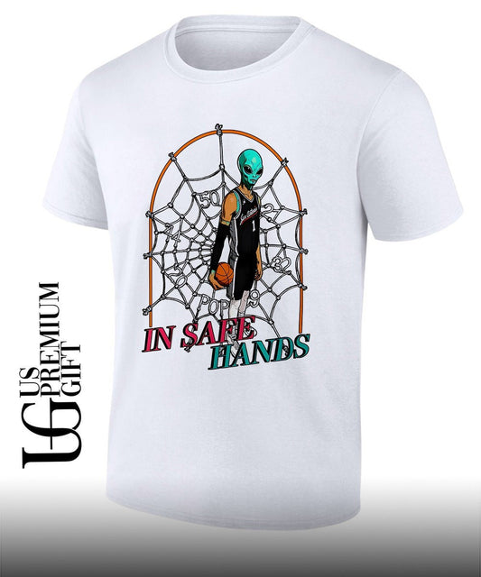 Alien Victor Wembanyama In Safe Hands San Antonio Spurs NBA 2026 shirt Unisex T-shirt, Sweatshirt, Hoodie, Long Sleeve Tee - T-Shirt, Sweatshirt, Hoodie