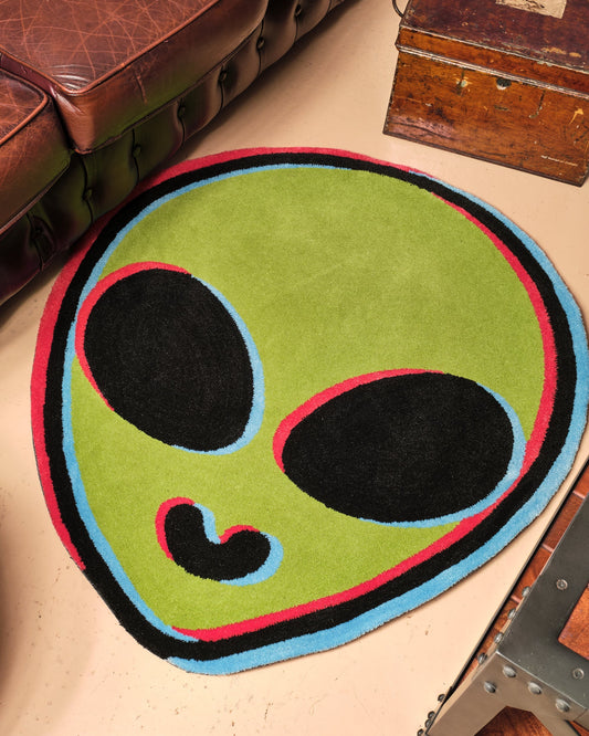 Alien Head Rug Unisex T-shirt, Sweatshirt, Hoodie, Long Sleeve Tee - T-Shirt, Sweatshirt, Hoodie