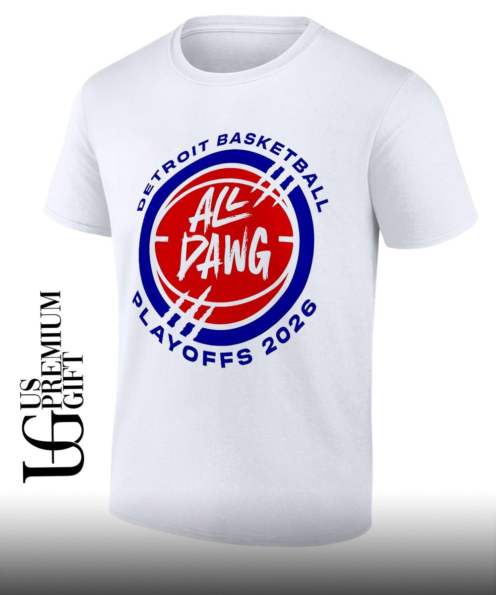 All Dawg Detroit Pistons Basketball NBA Playoffs 2026 shirt Unisex T-shirt, Sweatshirt, Hoodie, Long Sleeve Tee - T-Shirt, Sweatshirt, Hoodie