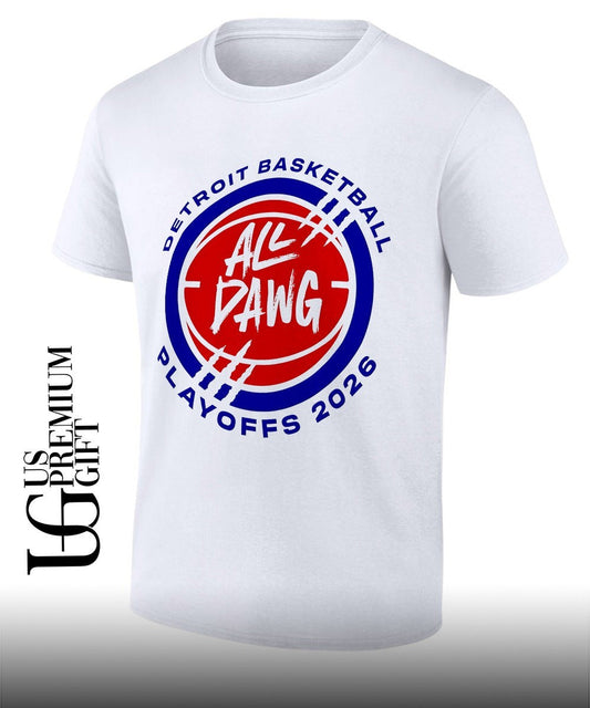 All Dawg Detroit Pistons Basketball NBA Playoffs 2026 shirt Unisex T-shirt, Sweatshirt, Hoodie, Long Sleeve Tee - T-Shirt, Sweatshirt, Hoodie
