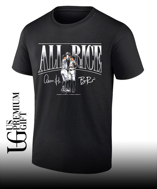 All Rice Aaron Judge and Ben Rice New York Yankees baseball signature shirt Unisex T-shirt, Sweatshirt, Hoodie, Long Sleeve Tee - T-Shirt, Sweatshirt, Hoodie