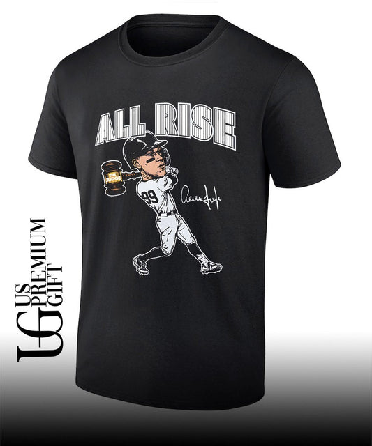 All Rise Aaron Judge New York Yankees baseball caricature signature shirt Unisex T-shirt, Sweatshirt, Hoodie, Long Sleeve Tee - T-Shirt, Sweatshirt, Hoodie