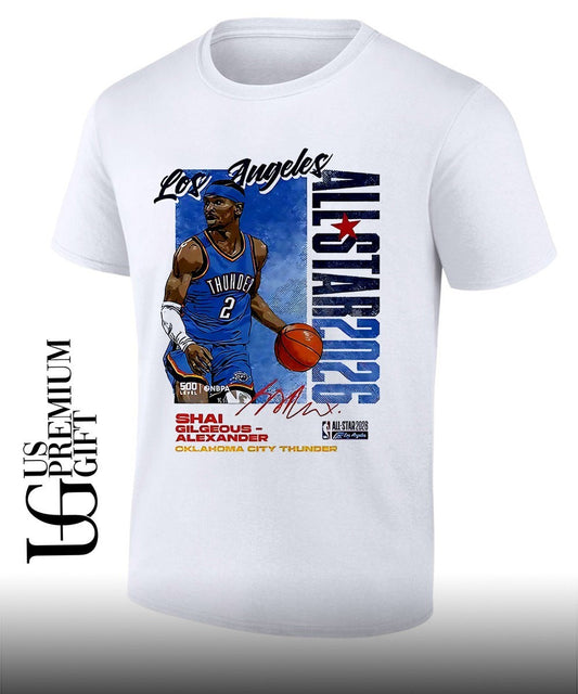 All Star 2026 SGA Shai Gilgeous-Alexander OKC Thunder basketball signature shirt Unisex T-shirt, Sweatshirt, Hoodie, Long Sleeve Tee - T-Shirt, Sweatshirt, Hoodie