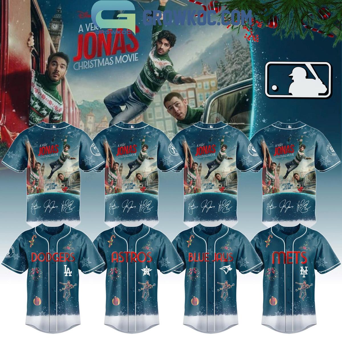 All Team MLB x A Very Jonas Christmas Movie 2025 Baseball Jersey baseball jersey product view 1