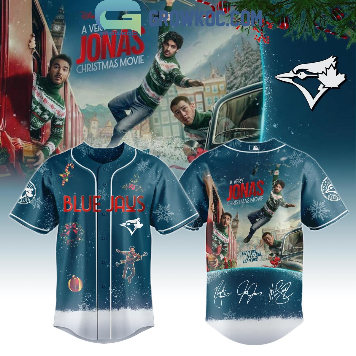 All Team MLB x A Very Jonas Christmas Movie 2025 Baseball Jersey baseball jersey product view 3