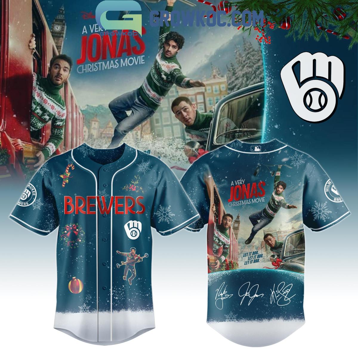 All Team MLB x A Very Jonas Christmas Movie 2025 Baseball Jersey baseball jersey product view 5