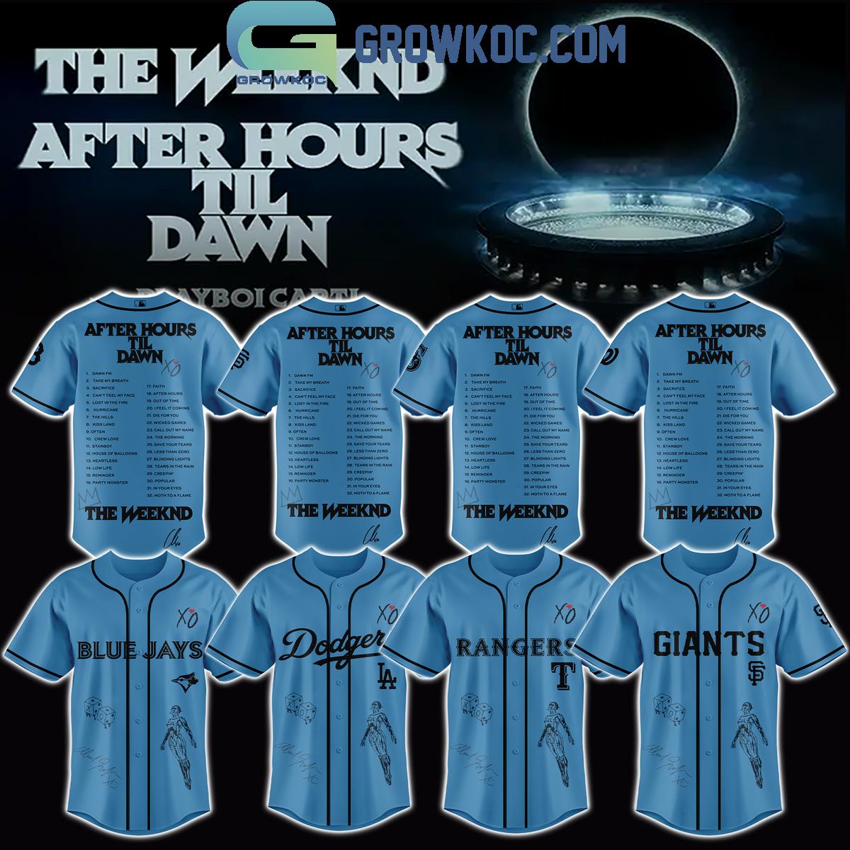 All Team MLB x The Weeknd After Hours Til Dawn 2026 Baseball Jersey baseball jersey product view 1