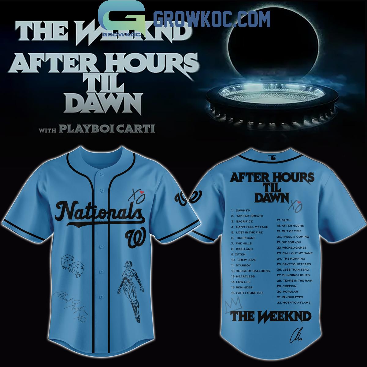 All Team MLB x The Weeknd After Hours Til Dawn 2026 Baseball Jersey baseball jersey product view 2
