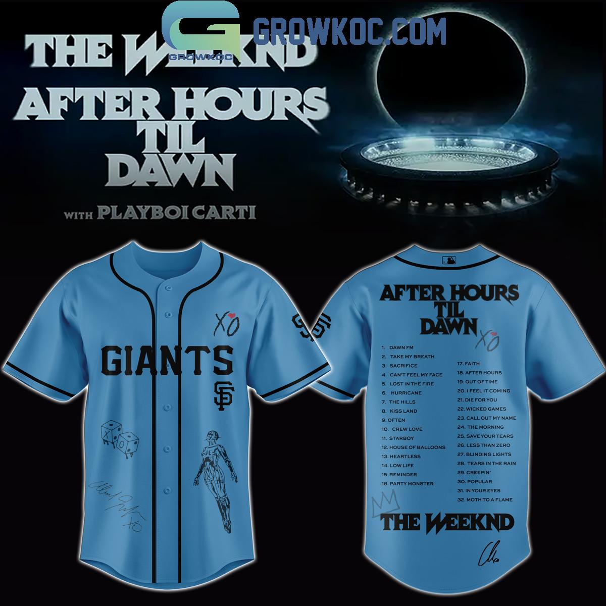 All Team MLB x The Weeknd After Hours Til Dawn 2026 Baseball Jersey baseball jersey product view 4