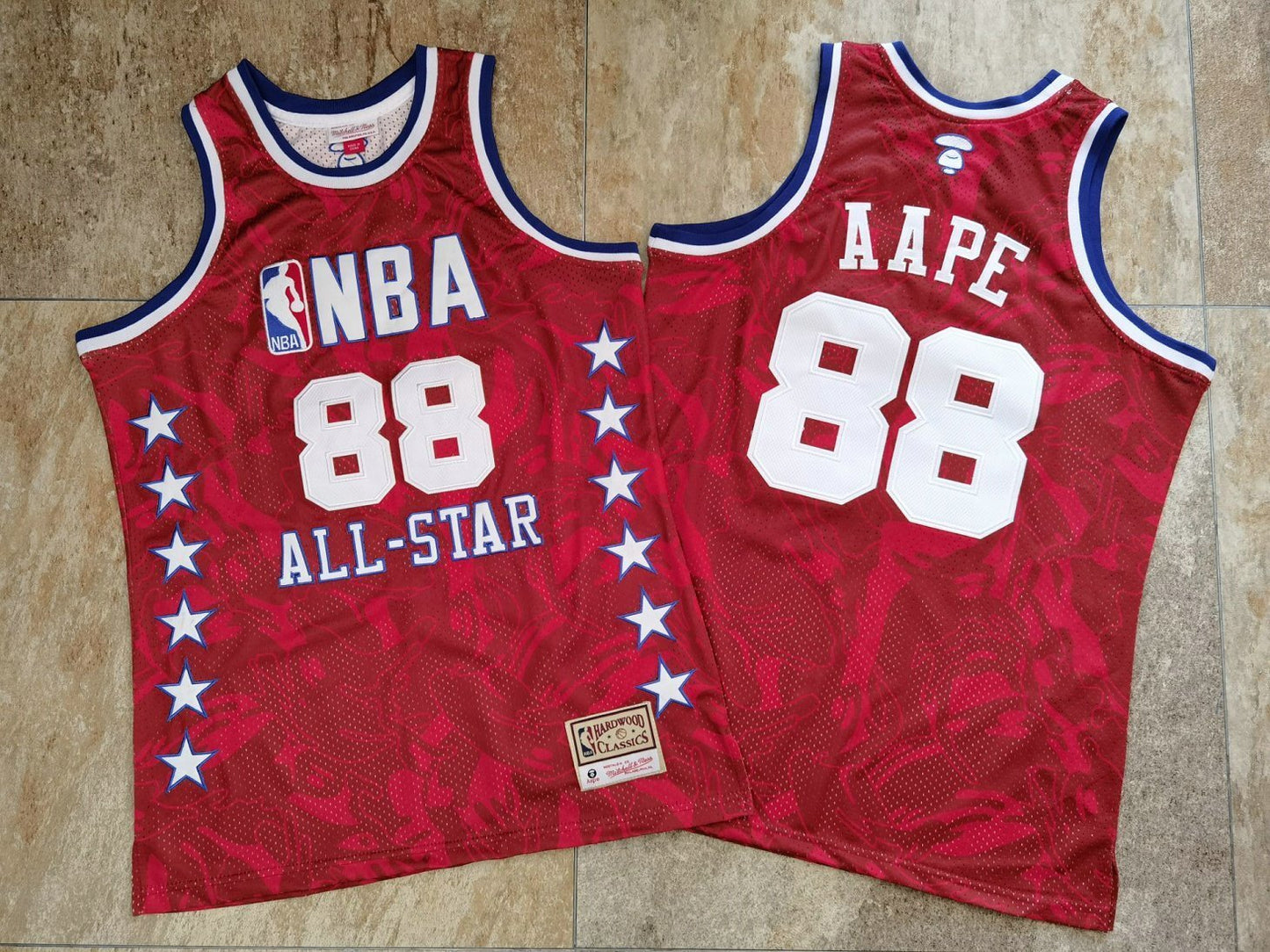 All Star 88 AAPE Style 1 Basketball Jersey basketball jersey product view 1